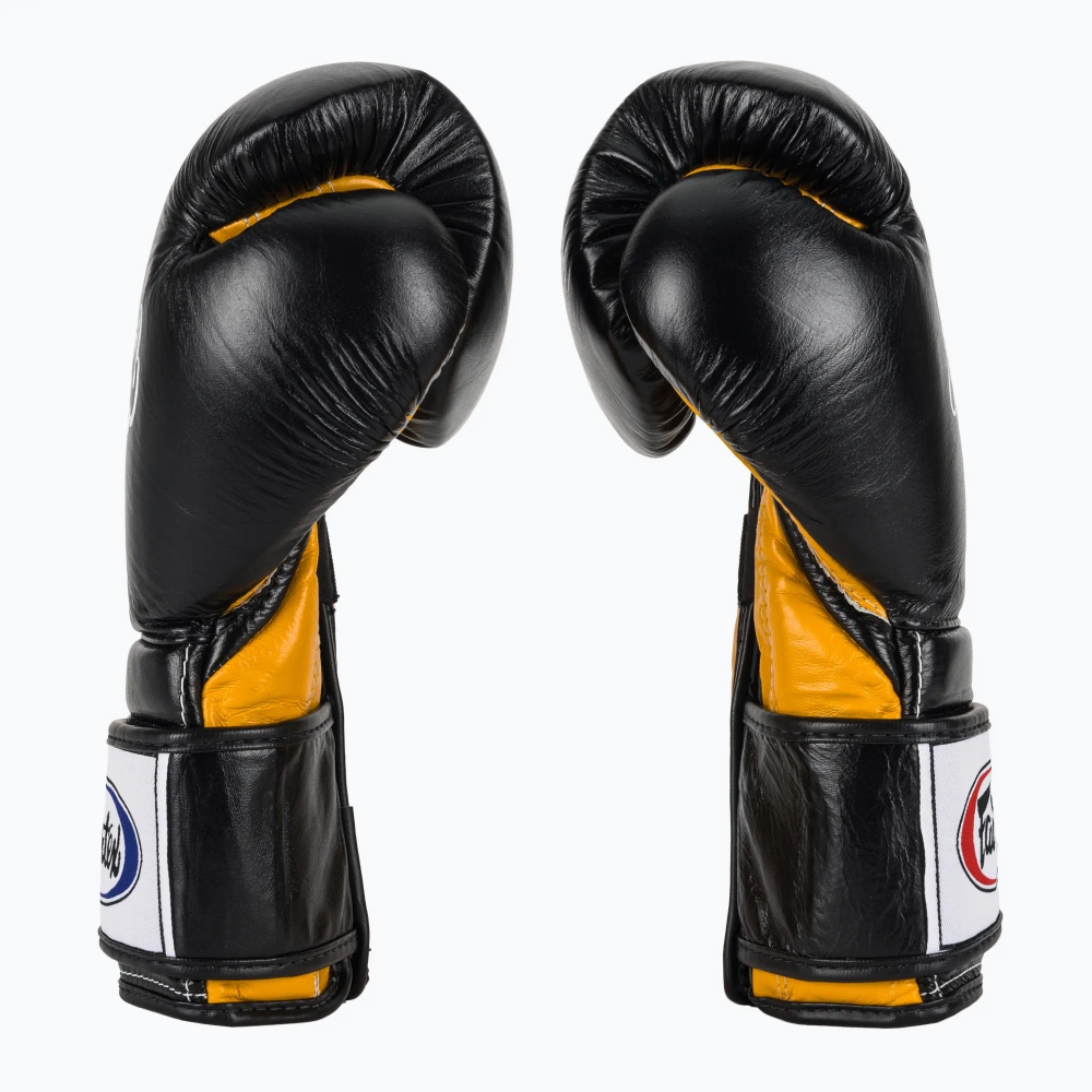 Боксёрские перчатки Fairtex Heavy Hitter's Mexican Style black/yellow