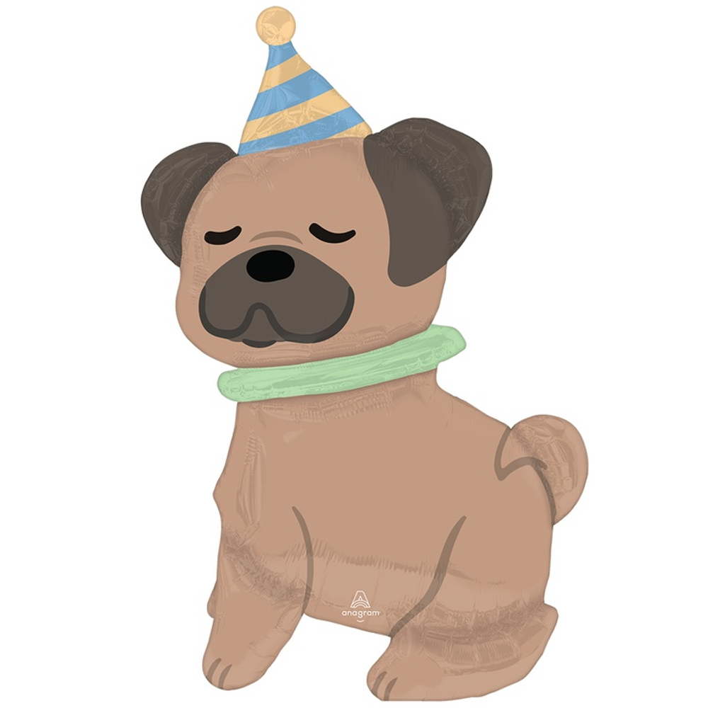 Шар Фольгированный Собака в колпаке (Коричневый)