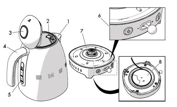 Чайник Smeg KLF04BLEU