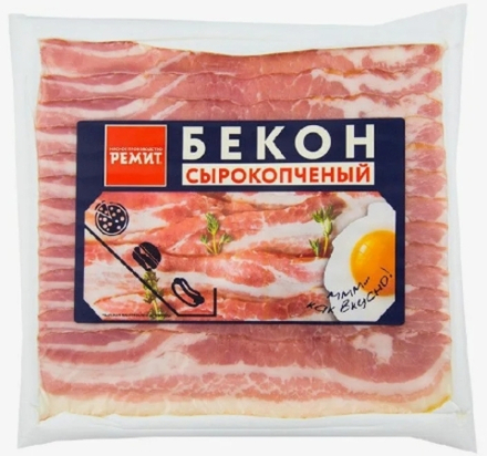 Бекон б/к в/к в/у, зам, 0,5кг, Ремит