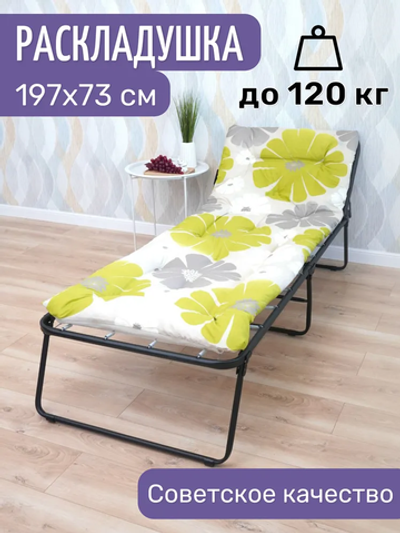 Раскладушка с регулировкой Надин 648 с матрасом