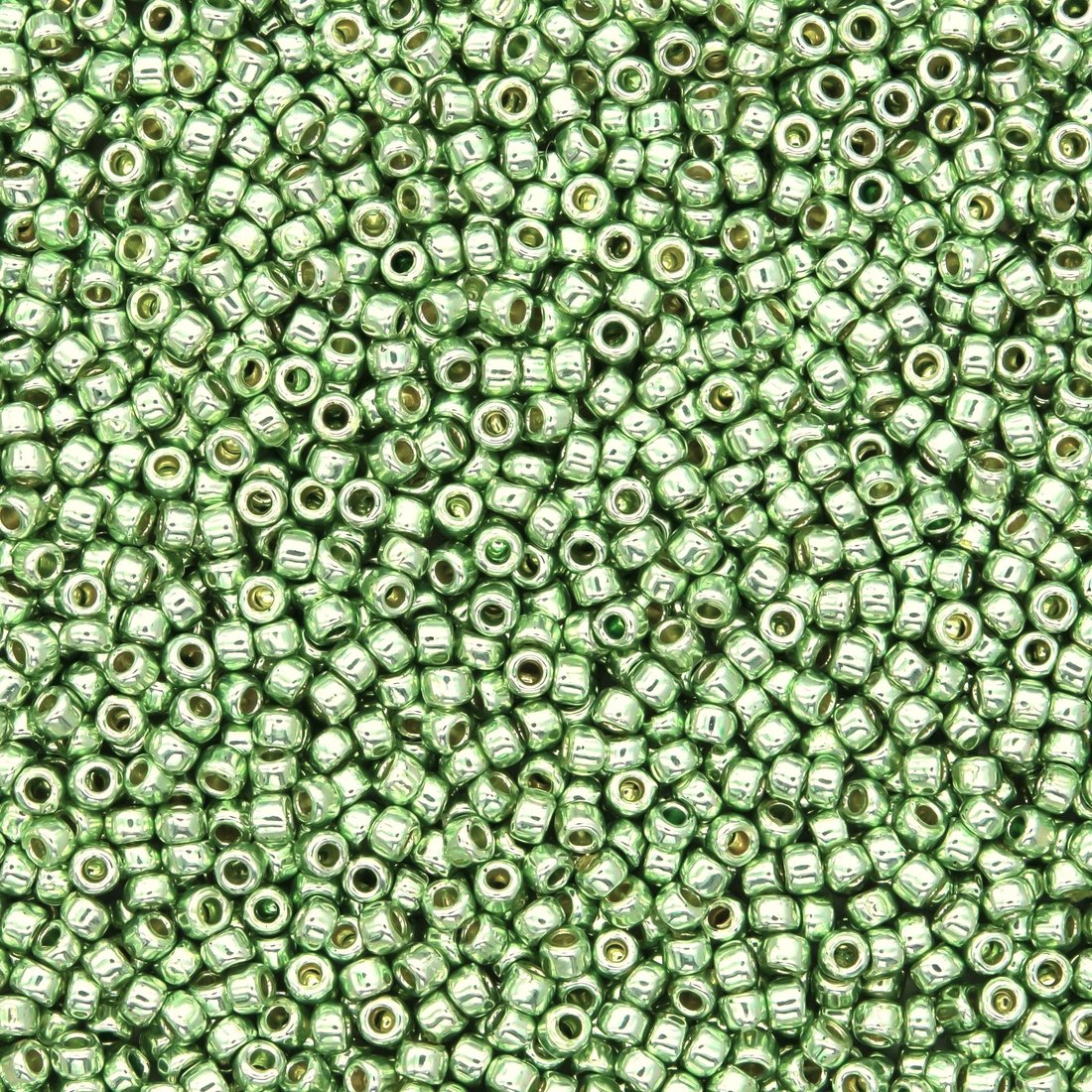 Японский бисер TOHO Round 15/0 (№PF560), непрозрачный глянцевый с металлическим блеском