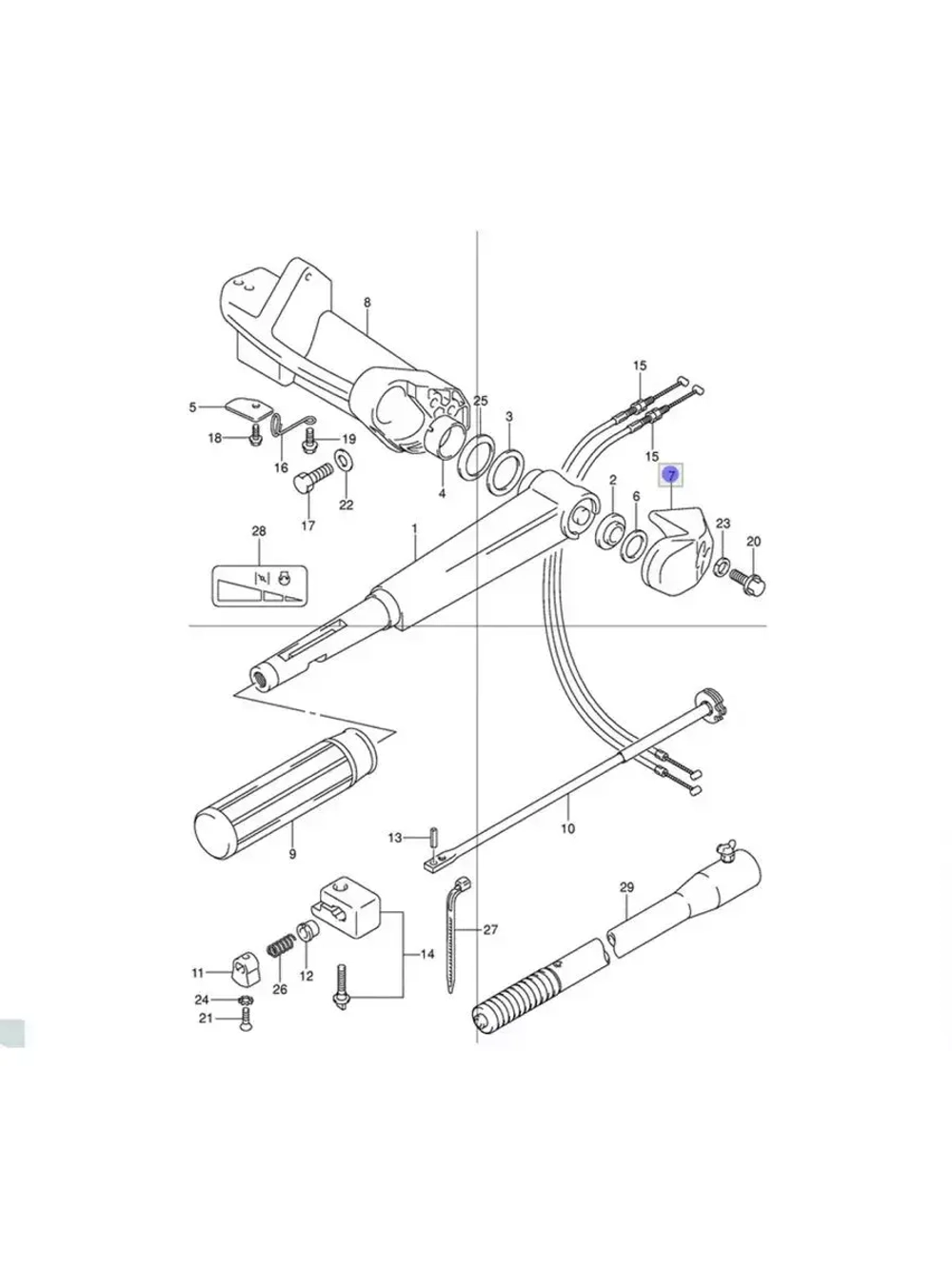 Крышка рукоятки 63121-89J02-0EP