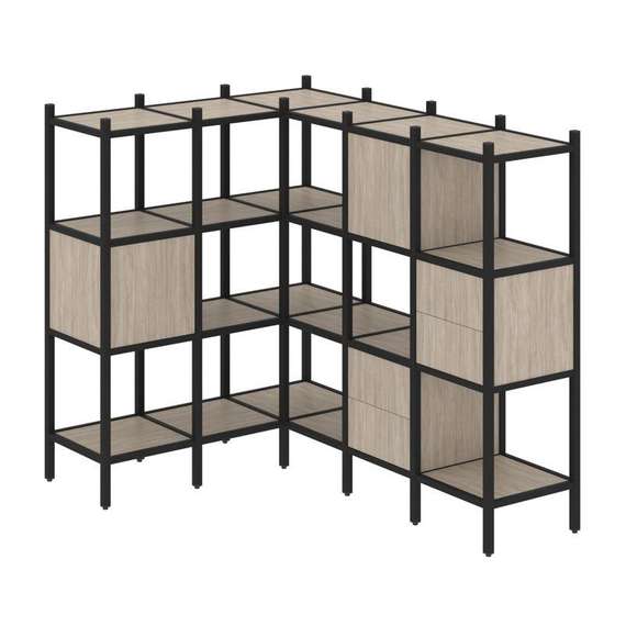 Лофт Угловой внутренний стеллаж VR.L-30  1278*1694*1458