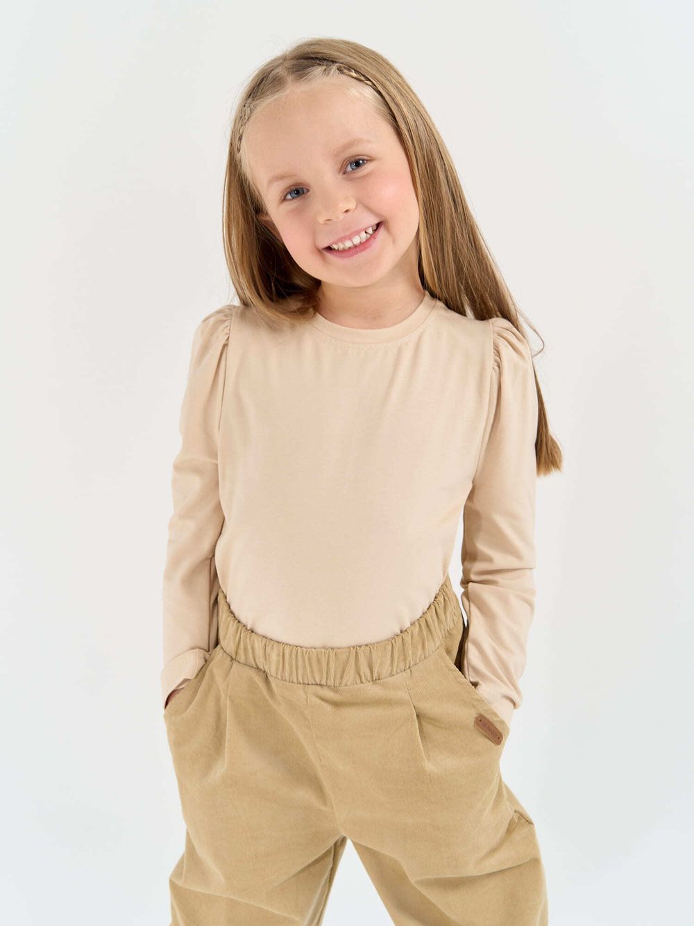 Лонгслив с рукавом фонариком "Крем-брюле"