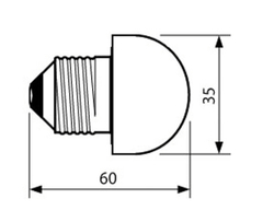 Лампа светодиодная 0.6W R35 E27 - цвет в ассортименте