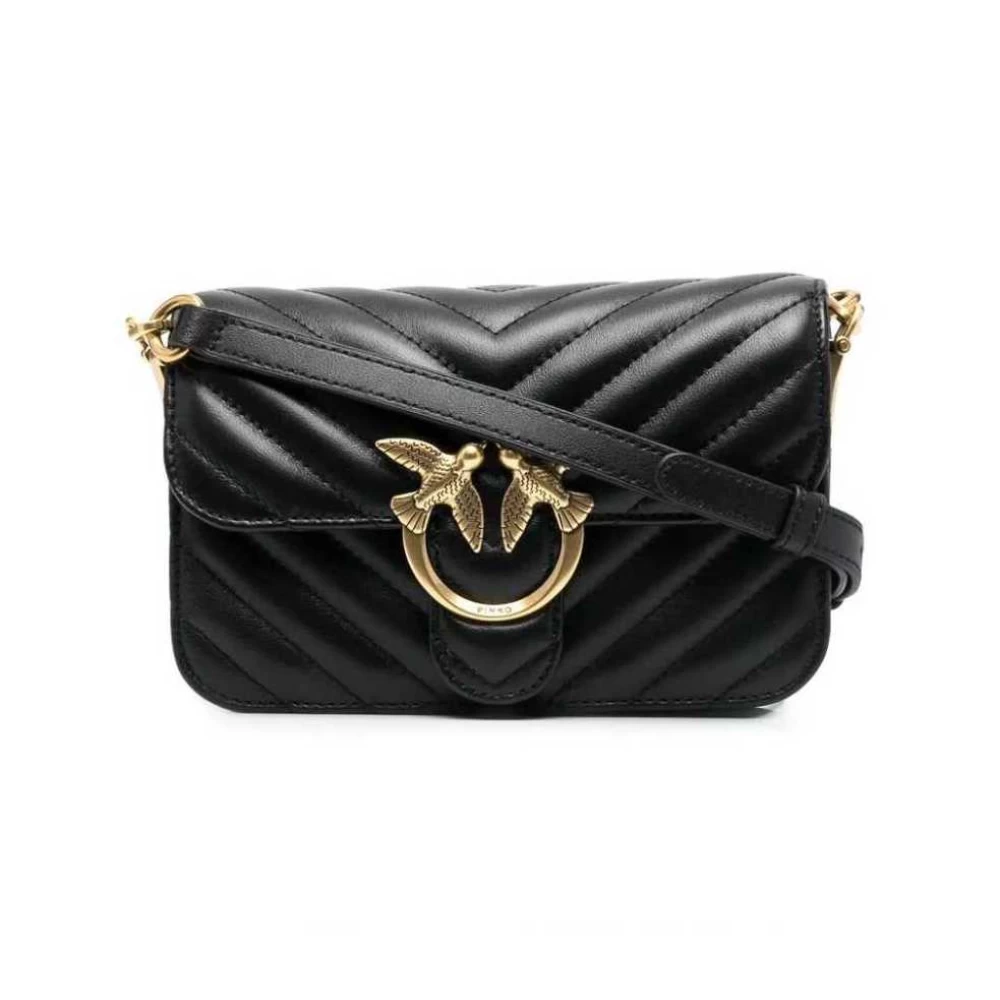 MINI LOVE BAG BELL CHEVRON - black