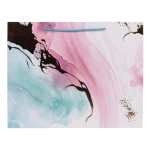 Пакет подарочный "Мрамор" 30*39*11см,тис.золот,паст.цв,ручки-шнурок