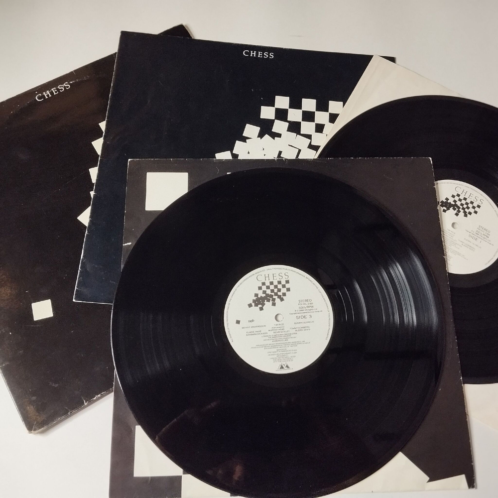 Винтажная виниловая пластинка LP Benny Andersson Tim Rice Bjorn Ulvaeus Chess Шахматы (Швеция 1984)