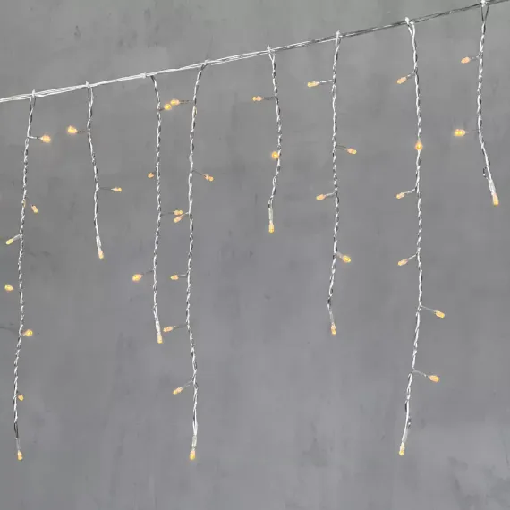 Светодиодная бахрома 3,1*0,5 м., 150 желтых LED ламп, прозрачный провод ПВХ, LTC (PIL150-10-2Y)