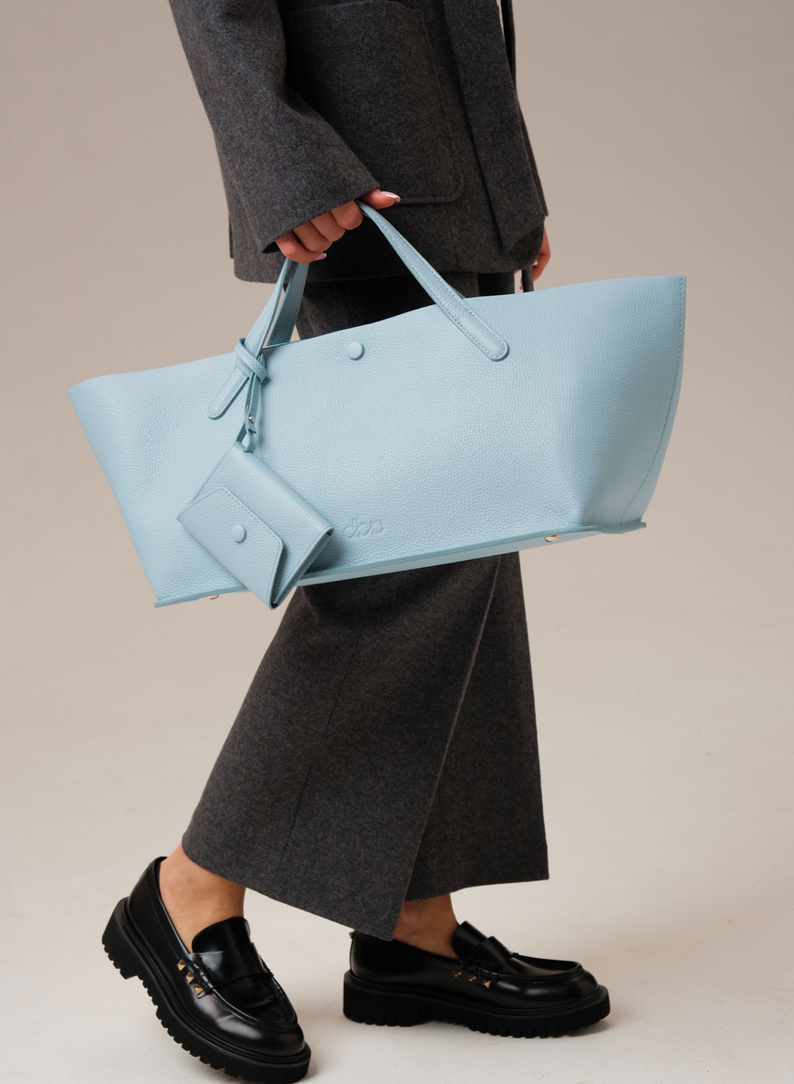 Кожаная сумка Dari DBR 31136 светло-голубой