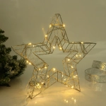 Сувенир с подсветкой «Звёздный день» 25*3*25 см (батарейки 2 AA), Белый (свечение-теплый белый)