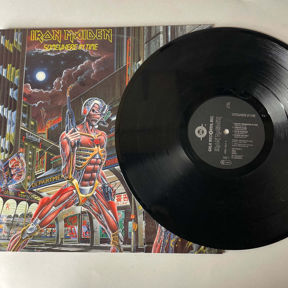 Винтажная виниловая пластинка LP Iron Maiden Somewhere In Time (Россия 1993)