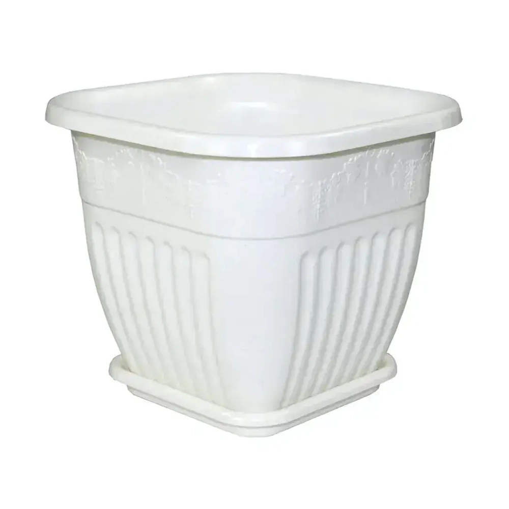 Горшок-Кашпо Лозанна 5л. квадр.с под (белый)