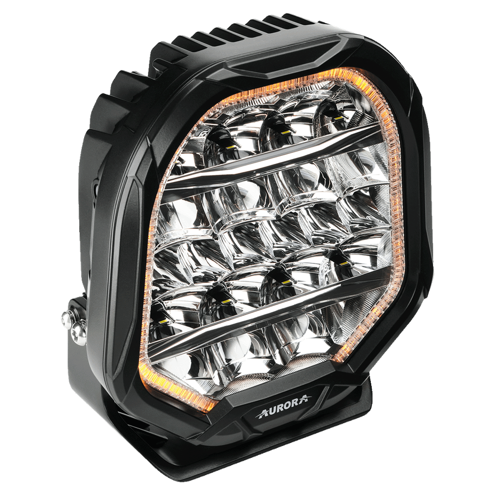 Светодиодные фары Aurora комбинированный свет, с рефракционным отражателем, с ДХО белый и янтарный свет