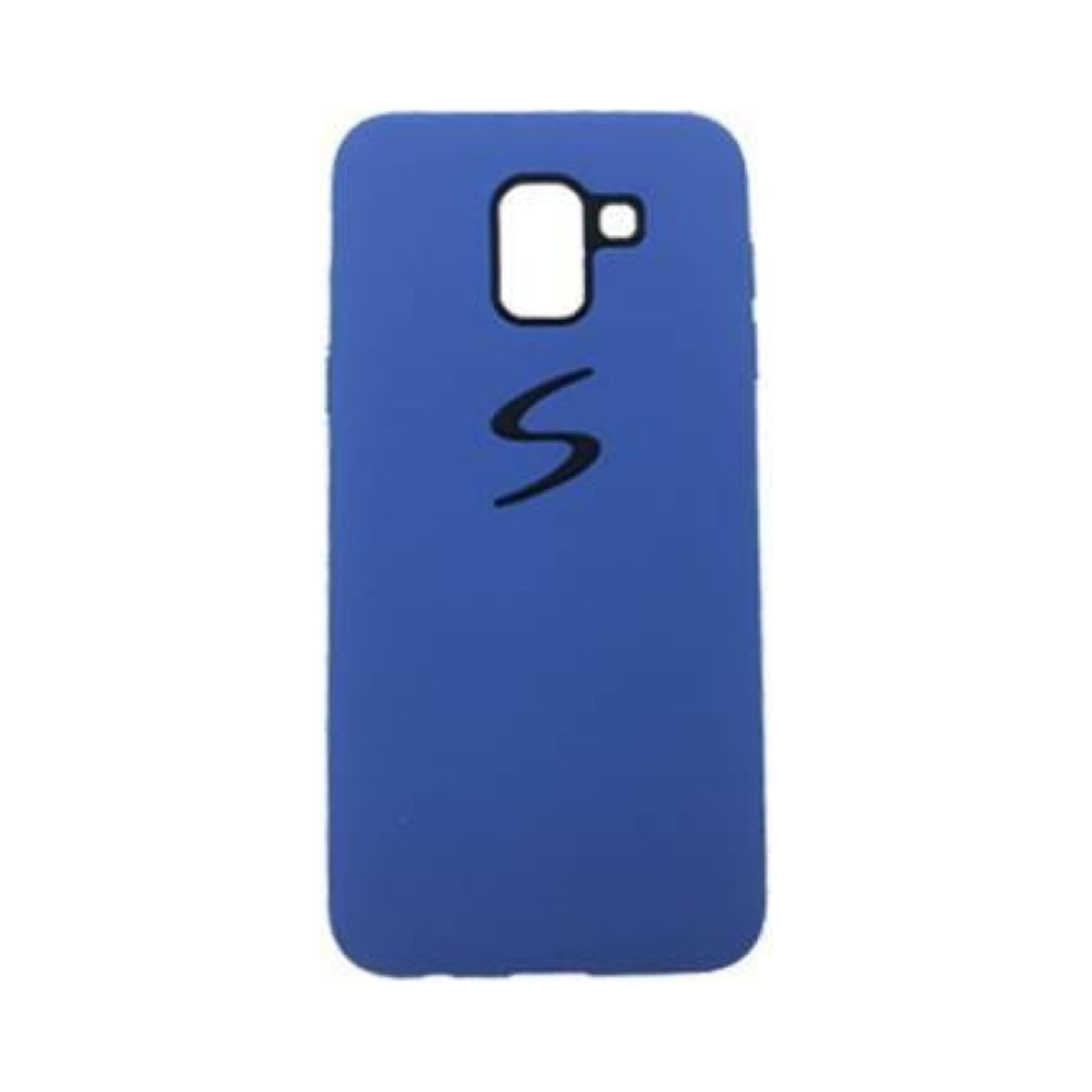 Силиконовый матовый чехол S-Design для Samsung J6, синий