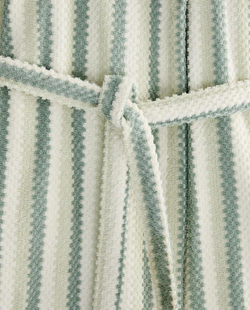 ZARA HOME МЯГКИЙ ЖАККАРДОВЫЙ ХАЛАТ, СИНИЙ