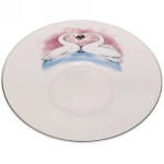 Чайная пара (зеркальная кружка 230мл+блюдце) анаморфный дизайн «Лебеди»