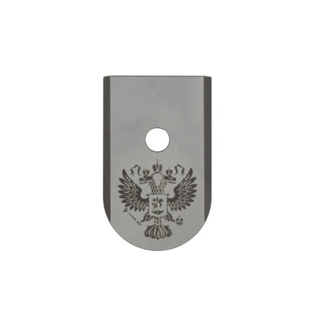 Пятка магазина GP с гравировкой Герб матовая стальная