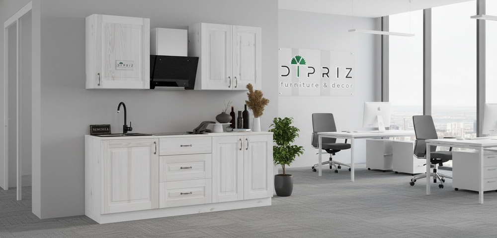 Кухонный модуль напольный, 80х60х85, Стокгольм Светлый, шкаф для кухни, из массива сосны, со столешницей, Dipriz