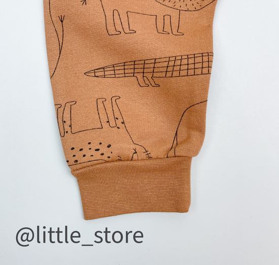 Штанишки "Я родился" из футера с начесом