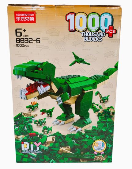 Конструктор «Динозавр» 6 в 1 , 1000 деталей