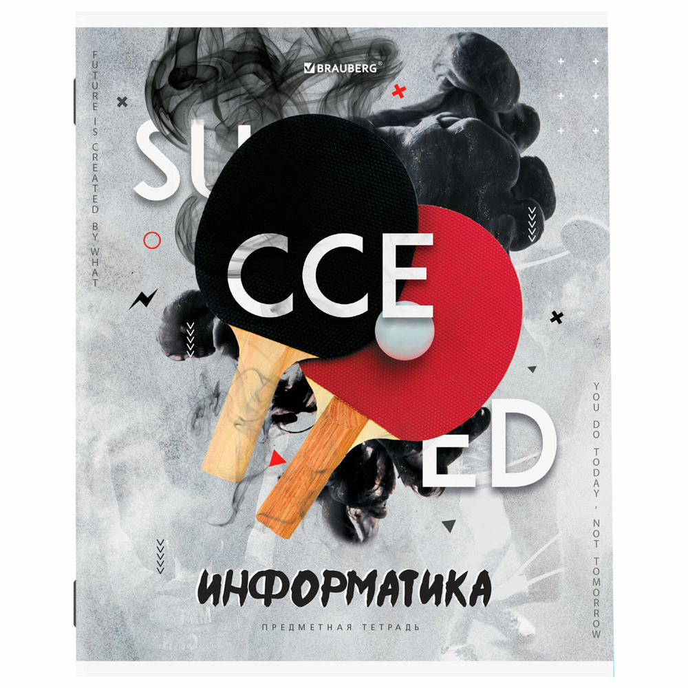 Тетрадь предметная "SPORT CLUB" 48 л. обложка картон ИНФОРМАТИКА клетка подсказ BRAUBERG (20 штук в упаковке)