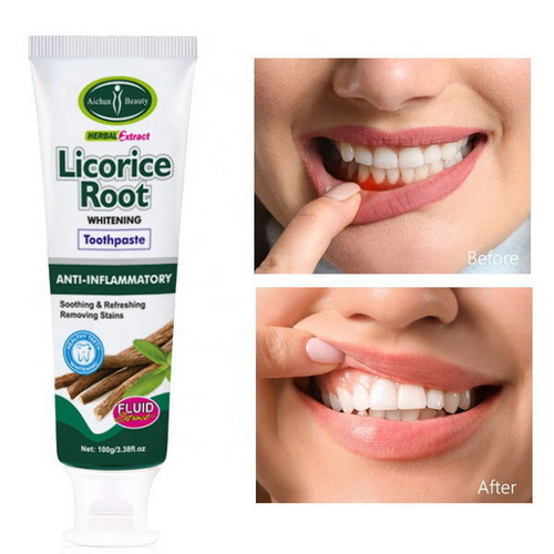 Зубная паста против воспаления дёсен с экстрактом корня солодки Aichun Beauty Licorice Root Ant Whitening Toothpaste, 100г
