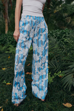 ZARA ШИРОКИЕ БРЮКИ В ПОЛОСКУ, ЭКРЮ/БЕЛЫЙ