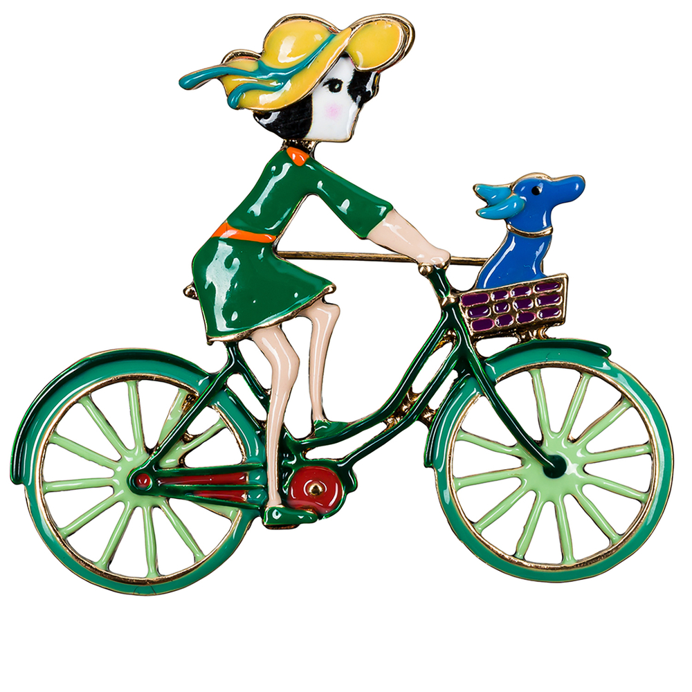 Брошь Shadore Велосипед XZ2294.16 G/G