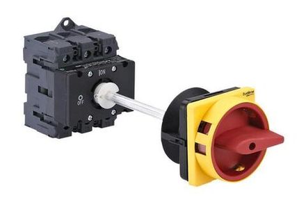 Выключатель-разъединитель 3п 80А IP20 с красн. выносн. рукоят. на дин-рейке/плате с замком SE MSD80340R