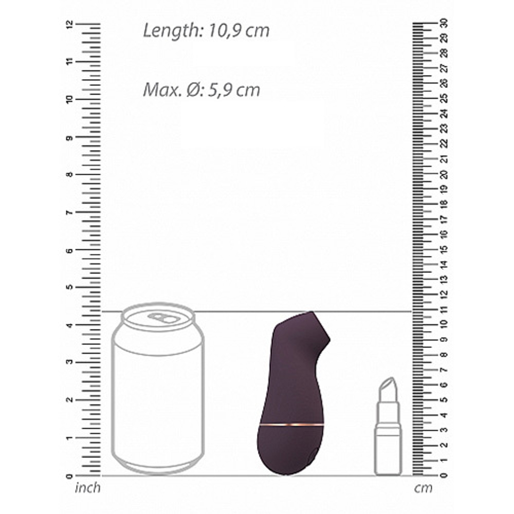 Фиолетовый вакуум-волновой клиторальный стимулятор Irresistible Kissable Purple IRR002PUR