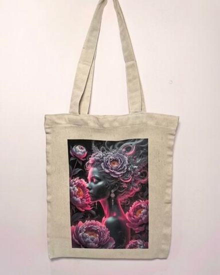 Сумка-шопер женская "Неоновый Пион"