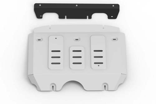 Защита радиатора Rival для JAC T6 2018-н.в./Sollers ST6 2023-н.в., алюминий 3 мм, с крепежом, штампованная, 333.9207.1