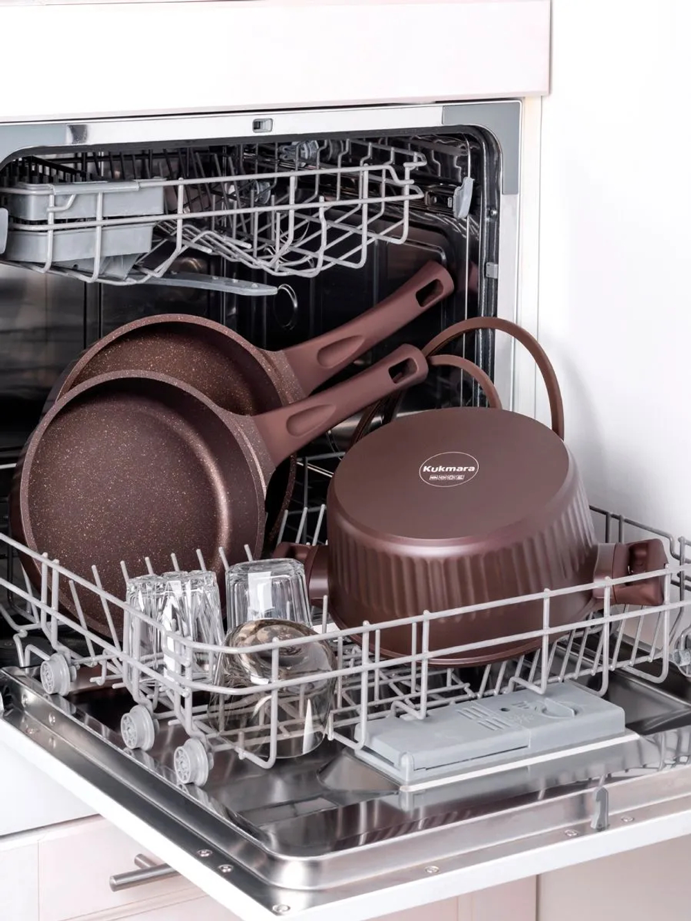 Кастрюля KUKMARA АП Stella (mokko) 3,2л со стеклянной крышкой. арт. ксм32а