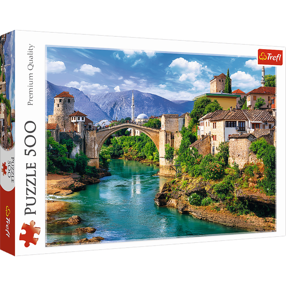 Puzzle &quot;500&quot; - Old Bridge in Mostar, Bosnia and Herzegovina