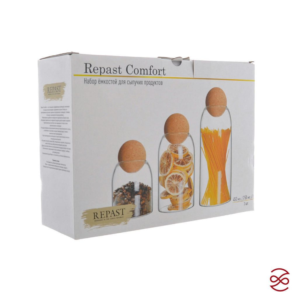 Набор ёмкостей для сыпучих продуктов Repast Comfort 450/750/1000 мл (3 шт)