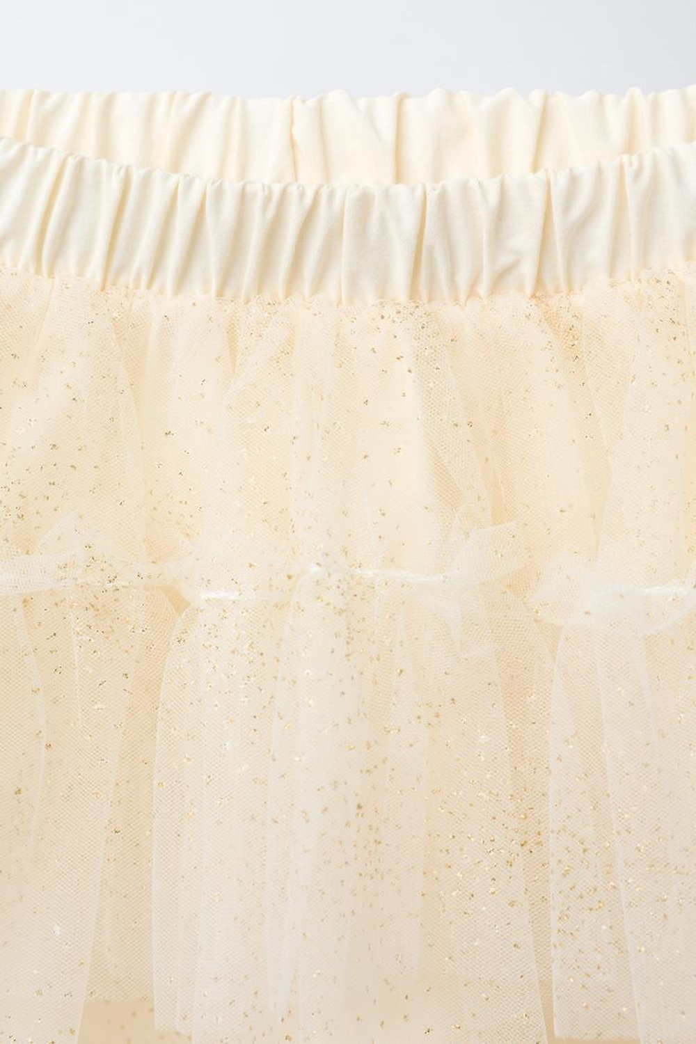 ZARA ЮБКА С БЛЕСТКАМИ, ЭКРЮ