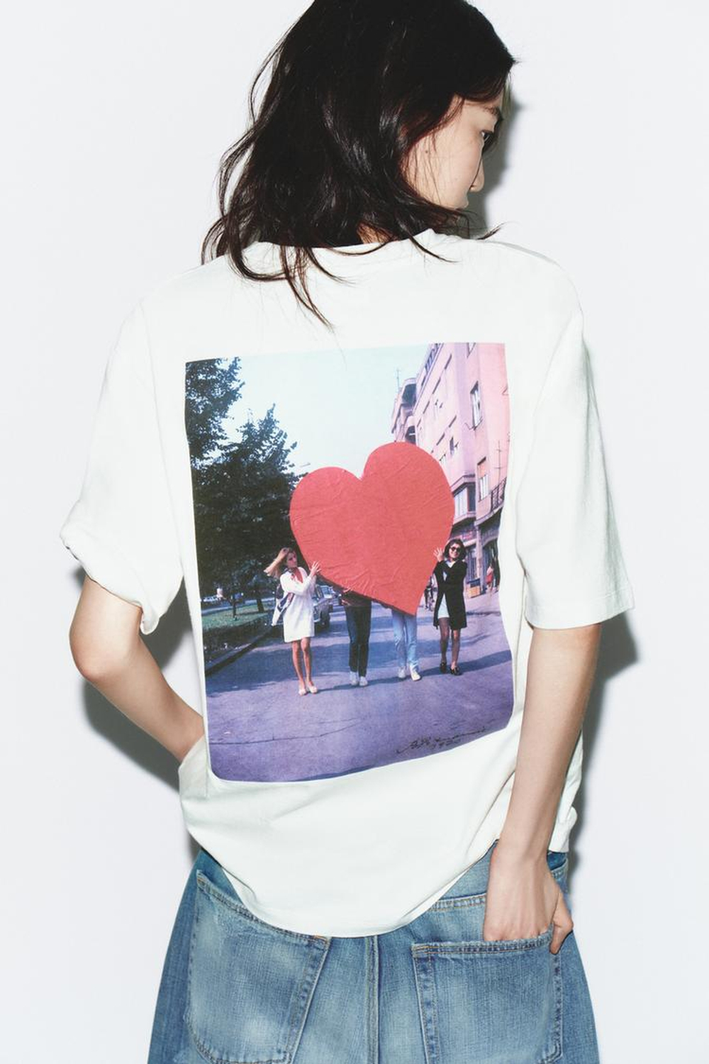 ZARA ФУТБОЛКА С ПРИНТОМ BOGDANKA POZNANOVIĆ ©2026, БЕЛЫЙ