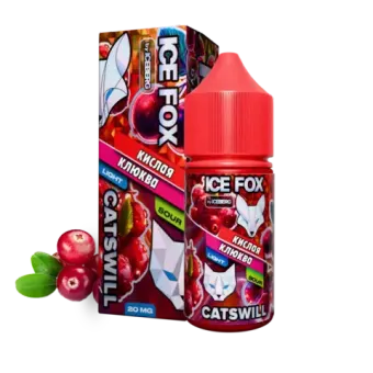 Жидкость ICE FOX & CATSWILL SOUR Salt 2% STRONG 30 ml - КИСЛАЯ КЛЮКВА