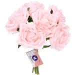 Цветы искусственные «Нежная роза» букет 6шт 24см розовые