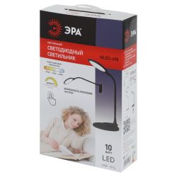 Настольный светильник ЭРА NLED-498-10W-BK светодиодный сo съемным основанием черный | Светодиодные настольные лампы