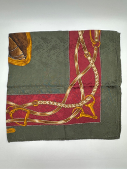 Платок зелёный с бордовой каймой Ralph Lauren