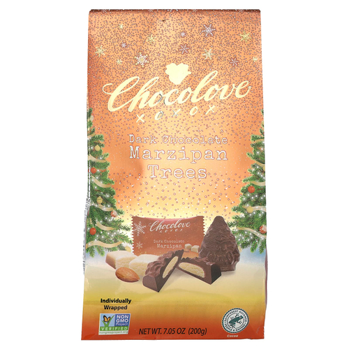 Chocolove, темный шоколад с марципановыми орехами, 200 г (7,05 унции)