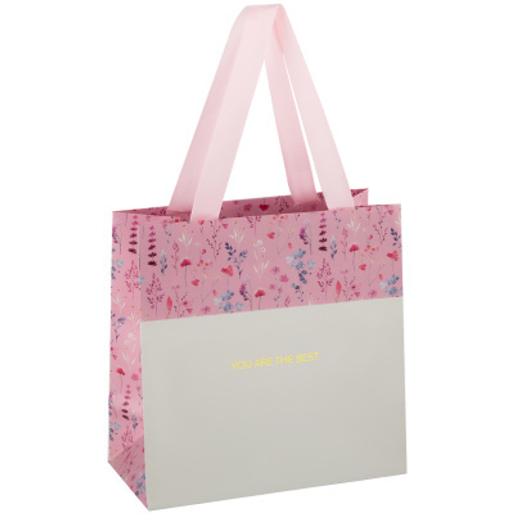 Пакет подарочный 20*20*10см MESHU "Pastel pink", отд. фольгой, матовая ламинация И