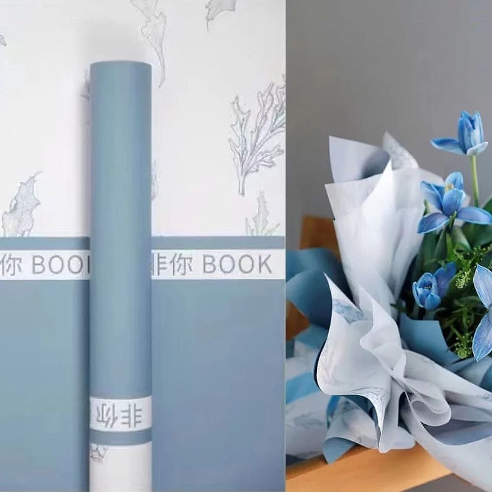 Пленка &quot;Сухоцвет&quot; 58см*10м ГОЛУБОЙ