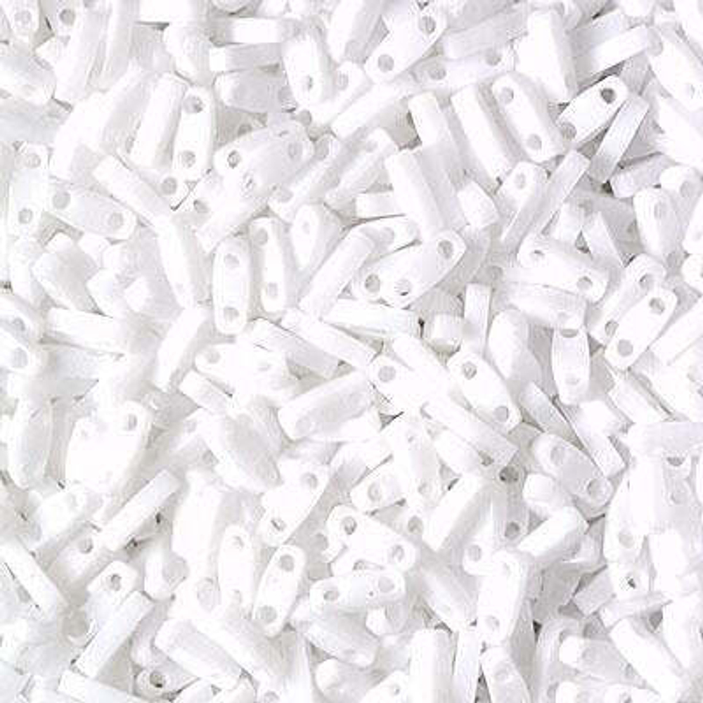 Miyuki Quarter Tila Beads White Opaque QTL0402