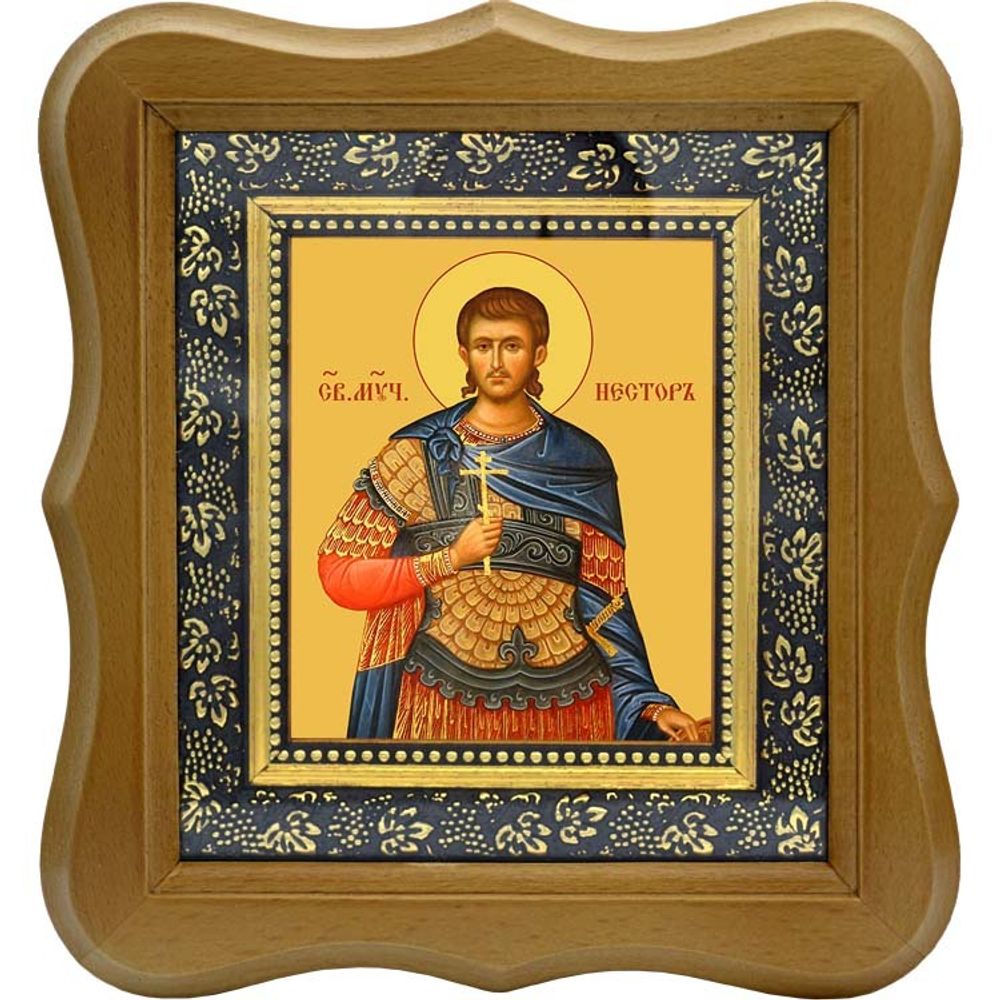 Нестор Солунский (Фессалоникийский) Мученик. Икона на холсте.