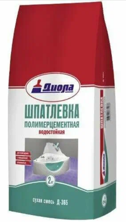 Шпатлевка полим.-цем. водост. Д-365 2кг