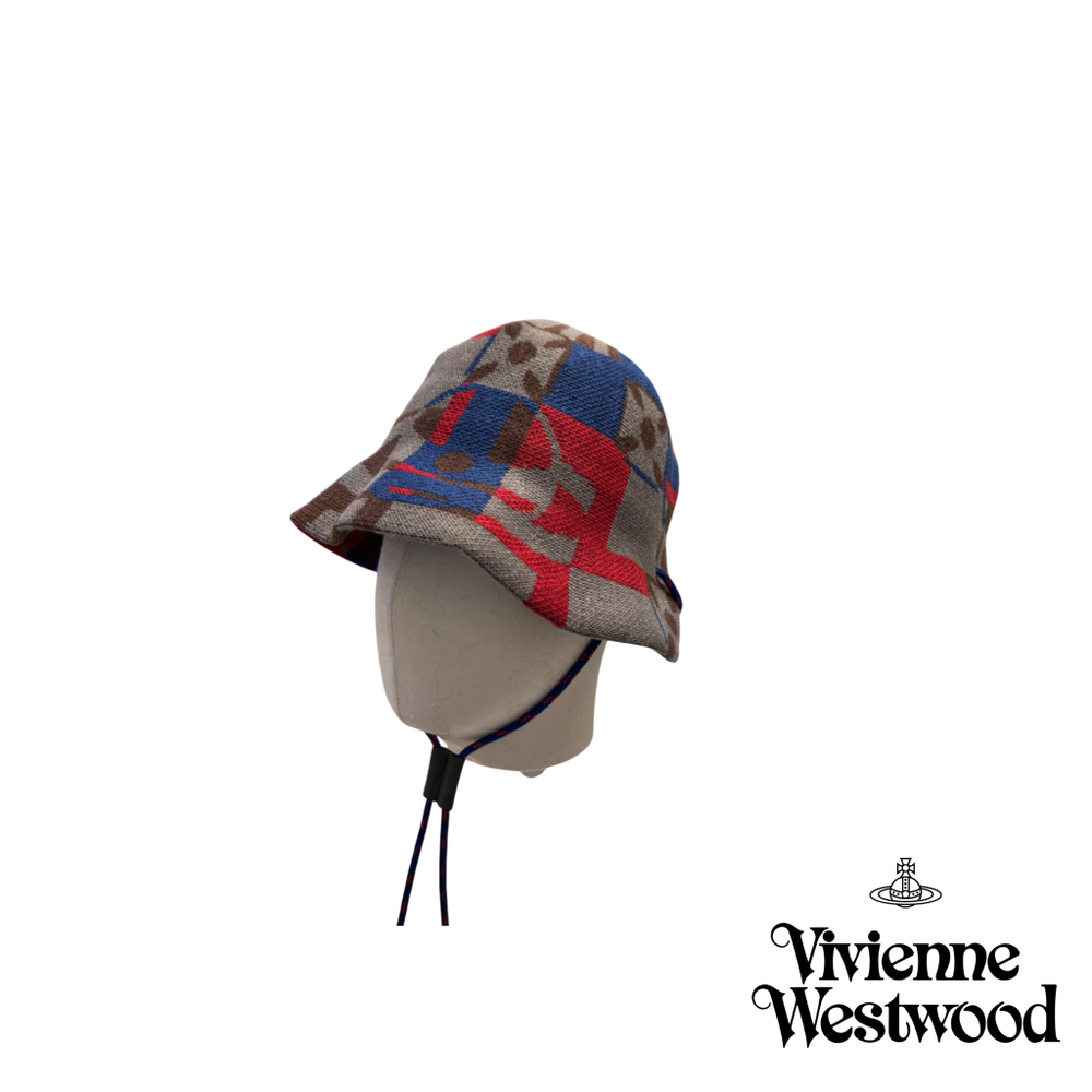 VIVIENNE WESTWOOD ПАНАМА СИНЯЯ С ПРИНТОМ